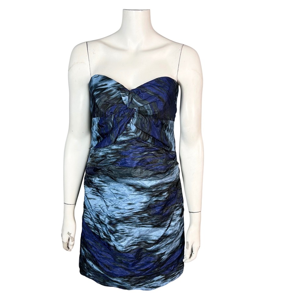 Celestial Fairy Cocktail Size Dress 8 Blue Whimsical Mystical Nicole Miller